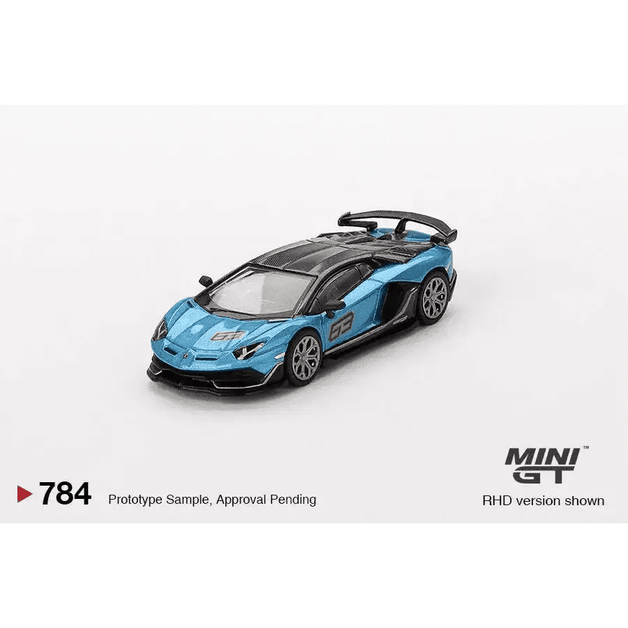 MINI GT 1:64 Lamborghini Aventador SVJ 63 Blu Aegir MGT00784-R