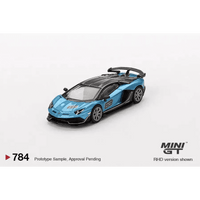 Thumbnail for MINI GT 1:64 Lamborghini Aventador SVJ 63 Blu Aegir MGT00784-R