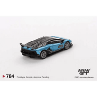 Thumbnail for MINI GT 1:64 Lamborghini Aventador SVJ 63 Blu Aegir MGT00784-R