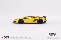 Thumbnail for MINI GT 1:64 Lamborghini Aventador SVJ New Giallo Orion