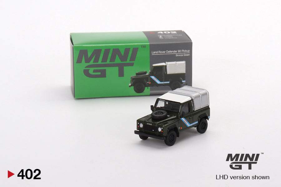 MINI GT 1:64 Land Rover Defender 90 Pickup Bronze Green