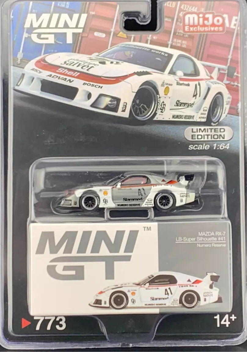 MINI GT 1:64 MAZDA RX-7 LB-Super Silhouette #41 Numero Reserve MGT00773-BL CHASE