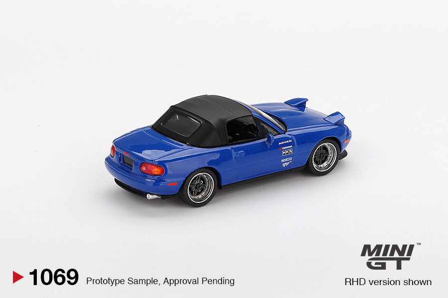 MINI GT 1:64 Mazda Miata MX-5 NA Tuned Version Dark Blue MGT01069-R