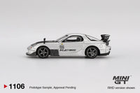 Thumbnail for MINI GT 1:64 Mazda RX-7 RE-Amemiya Silver Metallic MGT01106-R