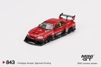Thumbnail for MINI GT 1:64 Nissan LB-ER34 Super Silhouette SKYLINE Red/Black BLISTER