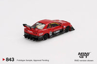 Thumbnail for MINI GT 1:64 Nissan LB-ER34 Super Silhouette SKYLINE Red/Black BLISTER