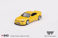 Thumbnail for MINI GT 1:64 Nissan Silvia Pandem S15 Rocket Bunny Bronze Yellow MGT00643-R