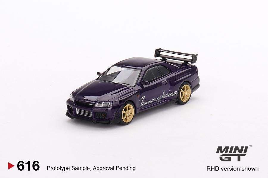 MINI GT 1:64 Nissan Skyline GT-R R34 Tommykaira R-z Midnight Purple