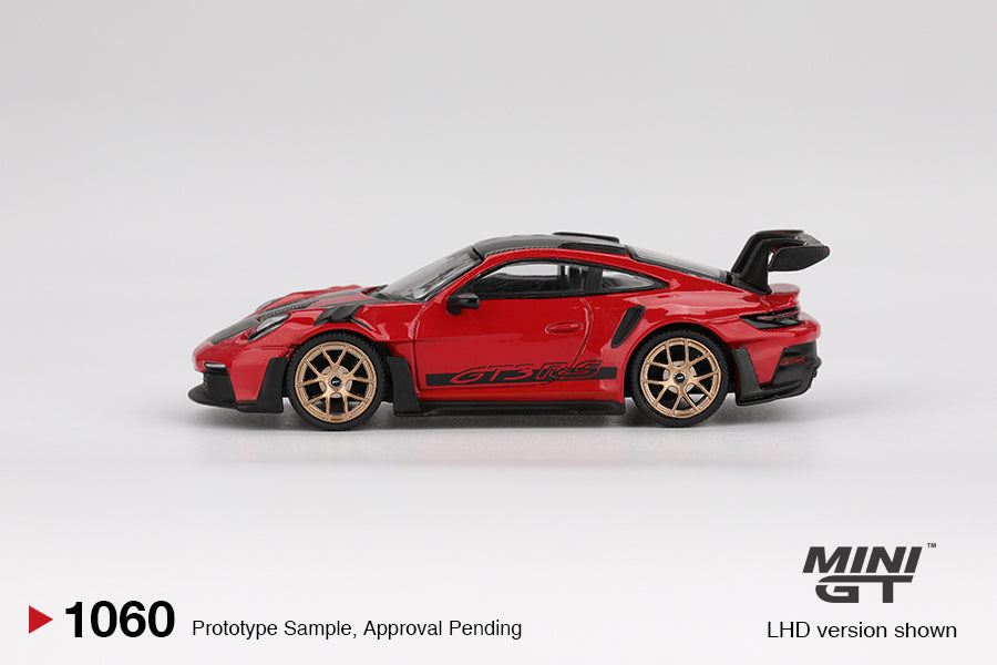 MINI GT 1:64 Porsche 911 992 GT3 RS Weissach Package Guards Red MGT01060-R