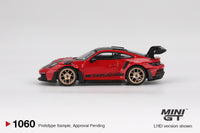 Thumbnail for MINI GT 1:64 Porsche 911 992 GT3 RS Weissach Package Guards Red MGT01060-R