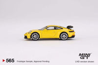 Thumbnail for MINI GT 1:64 Porsche 911 992 GT3 Racing Yellow
