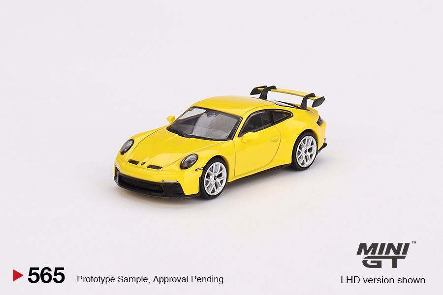 MINI GT 1:64 Porsche 911 992 GT3 Racing Yellow