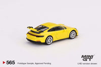 Thumbnail for MINI GT 1:64 Porsche 911 992 GT3 Racing Yellow