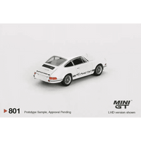 Thumbnail for MINI GT 1:64 Porsche 911 Carrera RS 2.7 Grand Prix White w/ Green Livery MGT00801-R