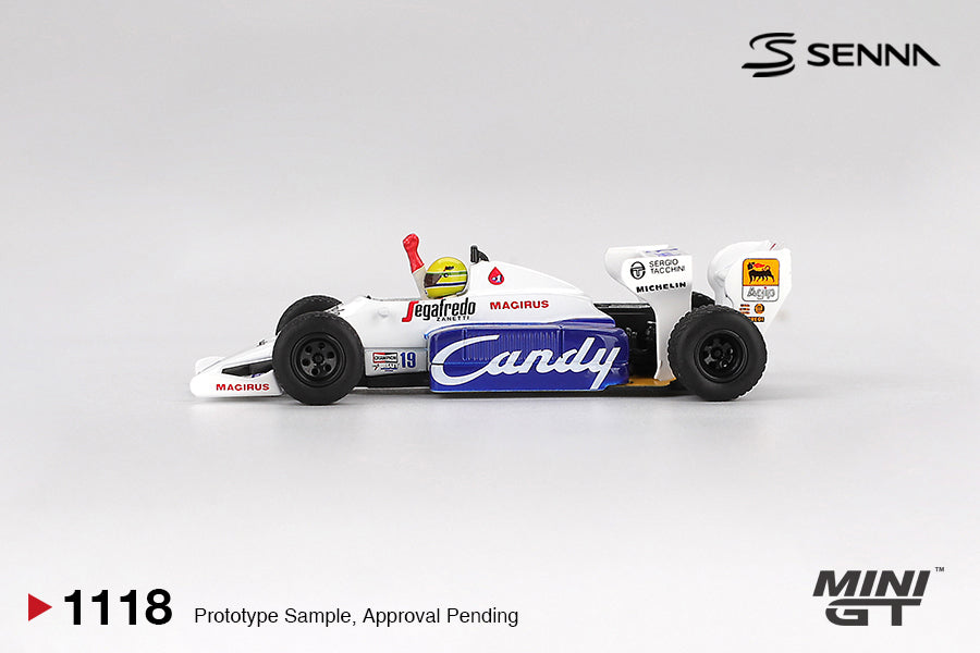 MINI GT 1:64 Toleman TG184 #19 Ayrton Senna 1984 Monaco Grand Prix 2nd Place MGT01118-BL Blister