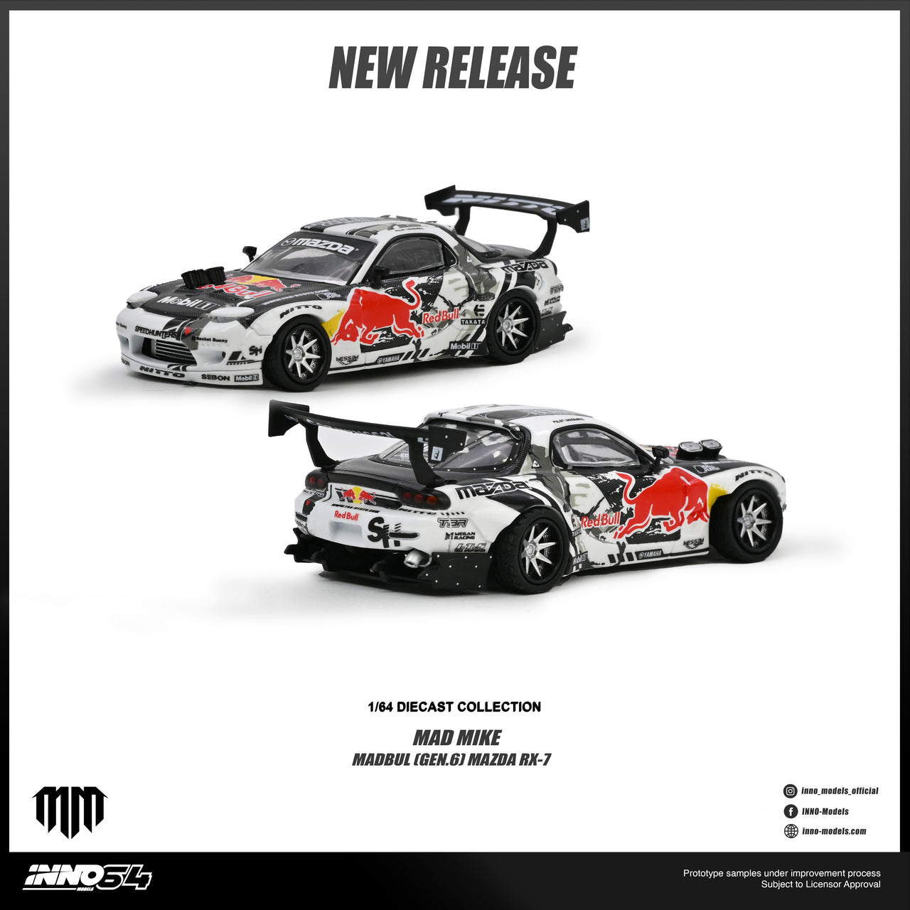 (PRE-ORDER) INNO64 1:64 MAZDA RX-7 MAD MIKE "MADBUL Gen6"