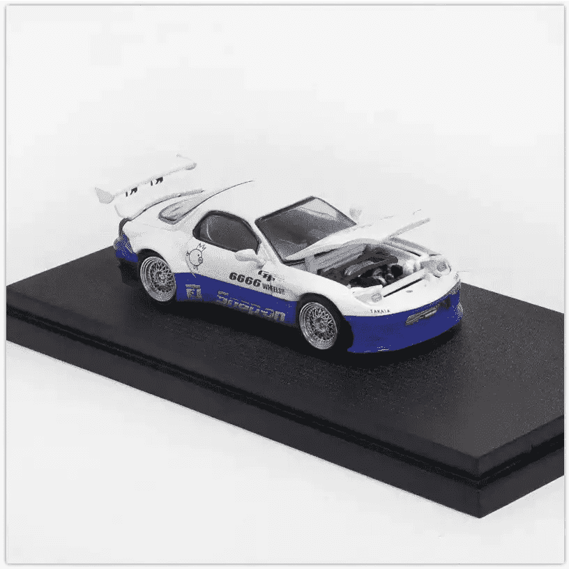 Master 1:64 Mazda RX-7 Pandem FD3S Blue/White Snap On