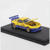 Thumbnail for Master 1:64 Mazda RX-7 Pandem FD3S Blue/Yellow Snap On