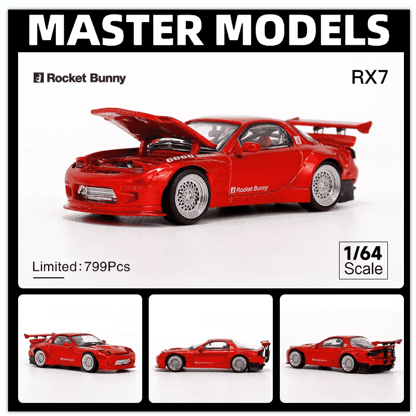 Master 1:64 Mazda RX-7 Pandem FD3S Red