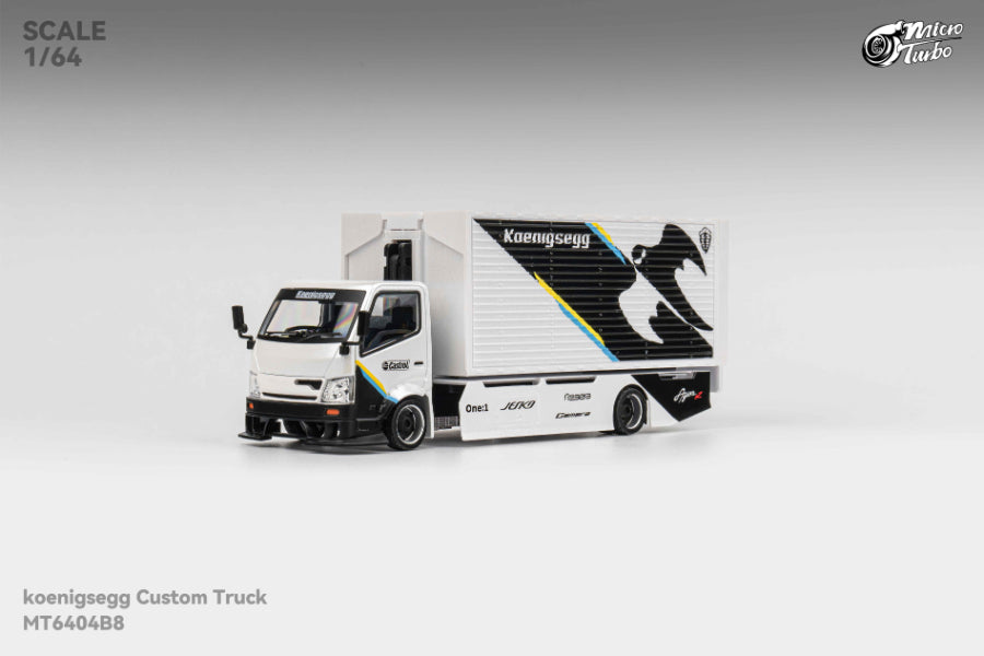 Micro Turbo 1:64 Custom Box Truck - Koenigsegg Livery