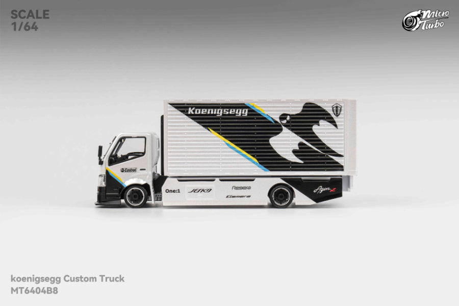 Micro Turbo 1:64 Custom Box Truck - Koenigsegg Livery