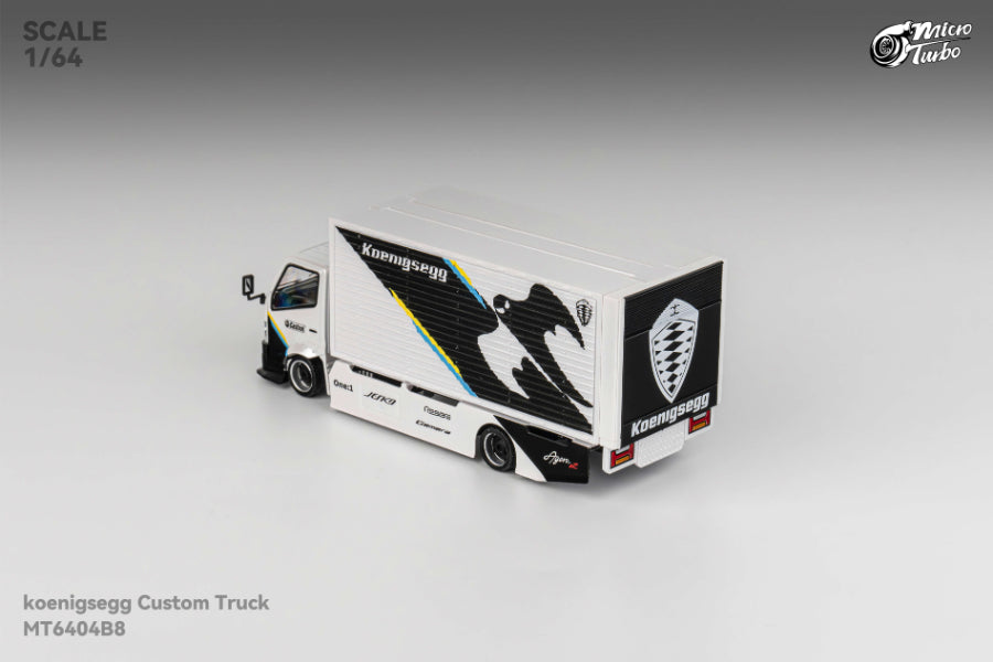 Micro Turbo 1:64 Custom Box Truck - Koenigsegg Livery