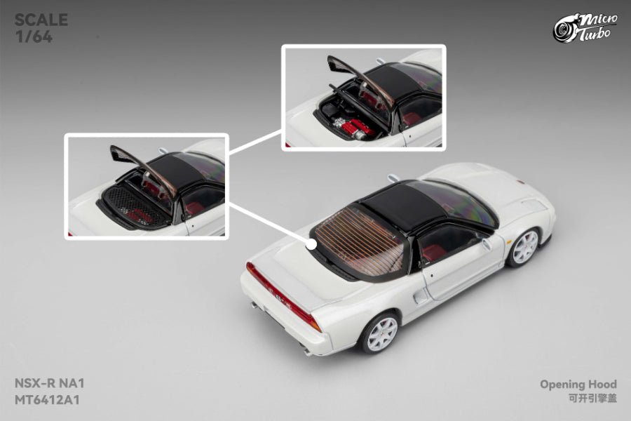 Micro Turbo 1:64 Custom Honda NSX-R - Metallic White