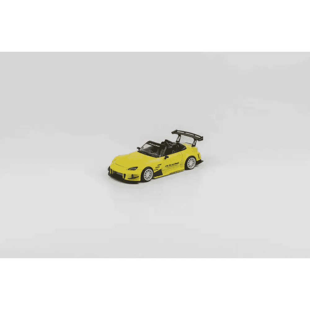 PRE-ORDER Micro Turbo 1:64 Custom Honda S2000 JS Racing Indy Yellow Pearl w/ Opening Hood