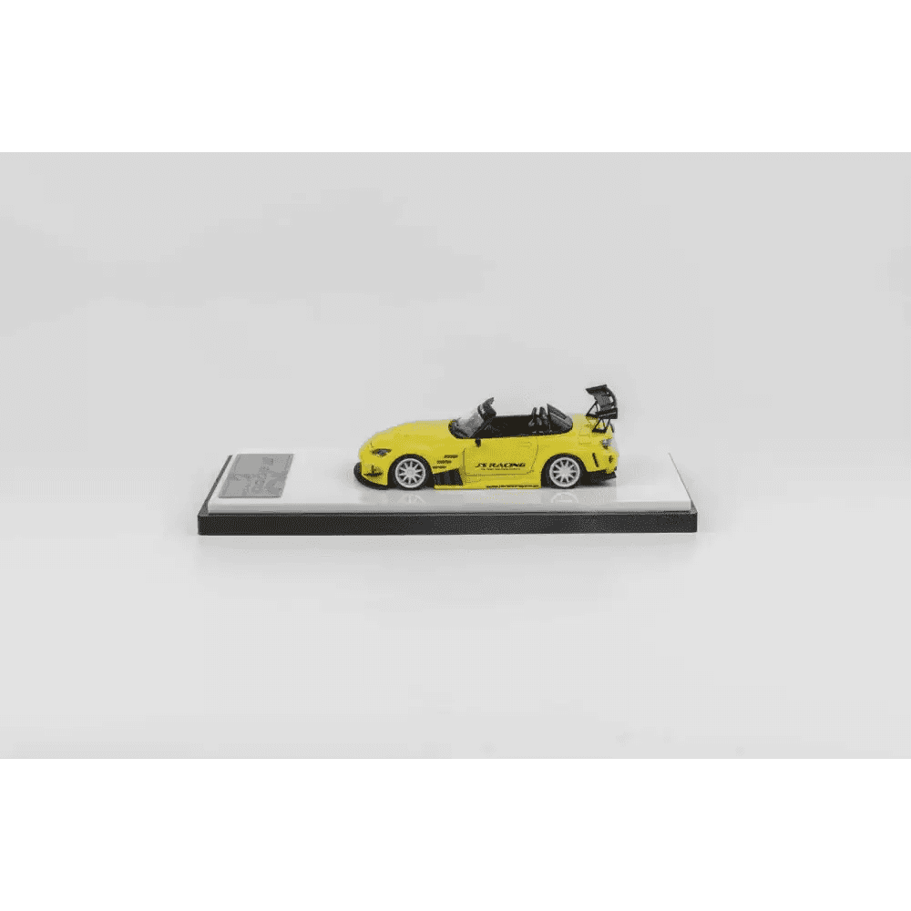 PRE-ORDER Micro Turbo 1:64 Custom Honda S2000 JS Racing Indy Yellow Pearl w/ Opening Hood