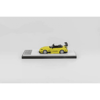 Thumbnail for PRE-ORDER Micro Turbo 1:64 Custom Honda S2000 JS Racing Indy Yellow Pearl w/ Opening Hood