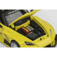 Thumbnail for PRE-ORDER Micro Turbo 1:64 Custom Honda S2000 JS Racing Indy Yellow Pearl w/ Opening Hood