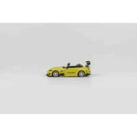 Thumbnail for PRE-ORDER Micro Turbo 1:64 Custom Honda S2000 JS Racing Indy Yellow Pearl w/ Opening Hood