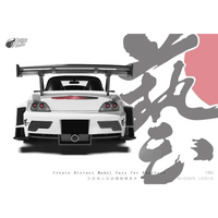 Thumbnail for Micro Turbo 1:64 Custom Honda S2000 JS Racing White w/ Opening Hood