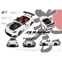 Thumbnail for Micro Turbo 1:64 Custom Honda S2000 JS Racing White w/ Opening Hood