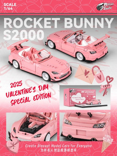 新品 Micro Turbo 1/64 ホンダ HONDA S2000 Rocket Bunny レッド
