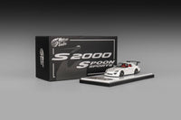 Thumbnail for Micro Turbo 1:64 Custom Honda S2000 Spoon Racing Grand Prix White w/ Opening Hood