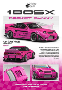 Thumbnail for Micro Turbo 1:64 Custom Rocket Bunny Nissan 180SX Type X- Pink