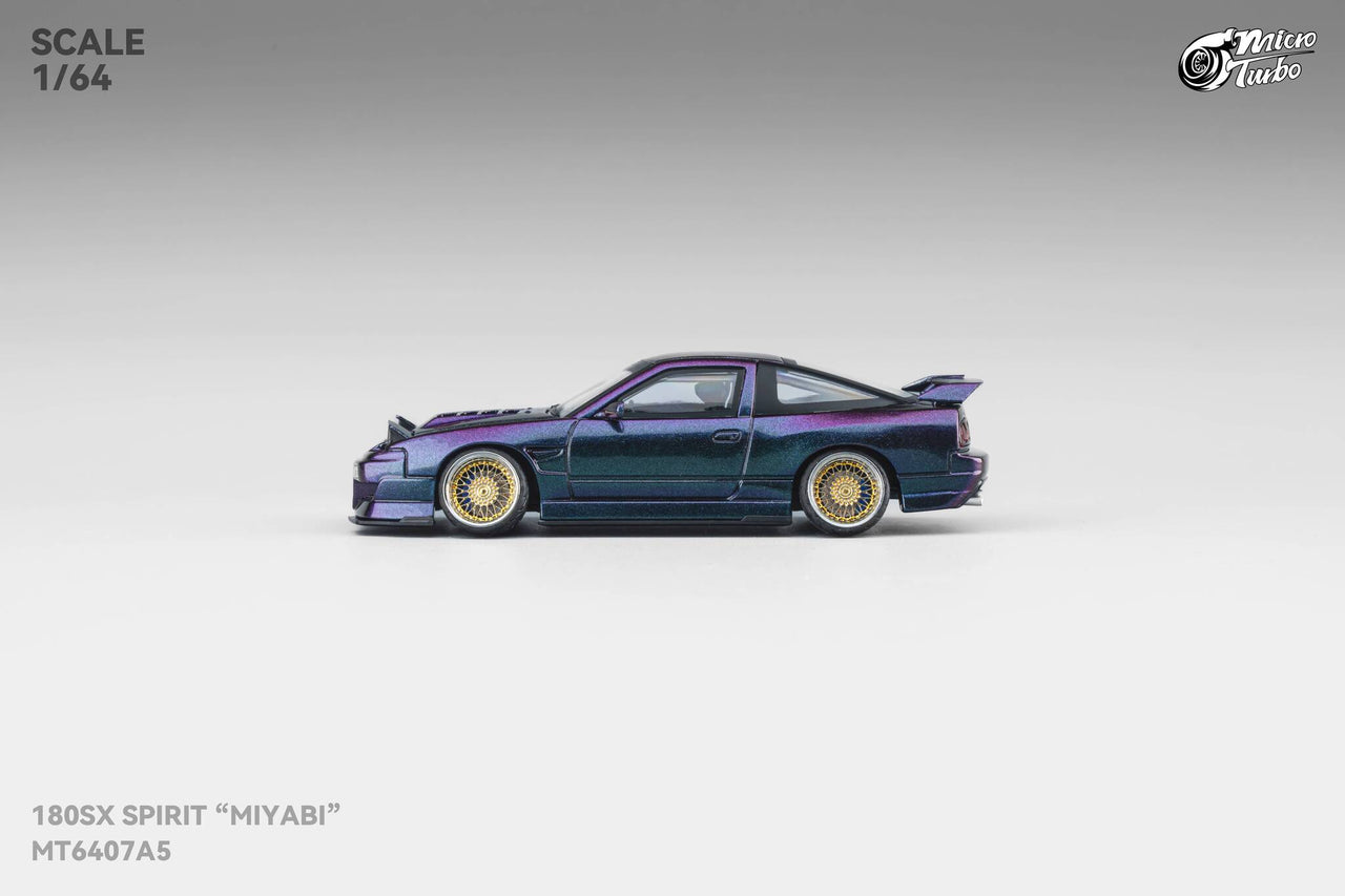 Micro Turbo 1:64 Custom Rocket Bunny Nissan 180SX - Purple GMHS Special Edition