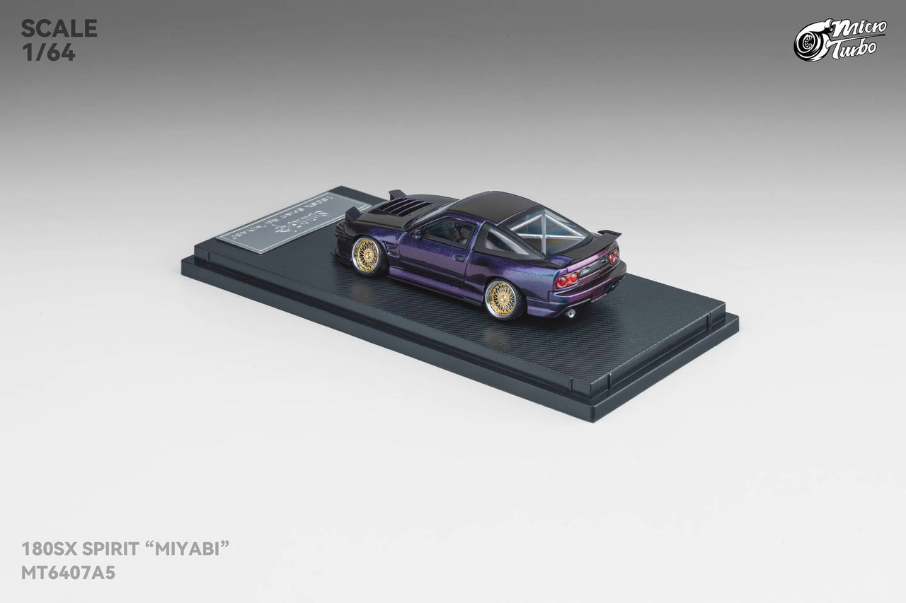 Micro Turbo 1:64 Custom Rocket Bunny Nissan 180SX - Purple GMHS Special Edition