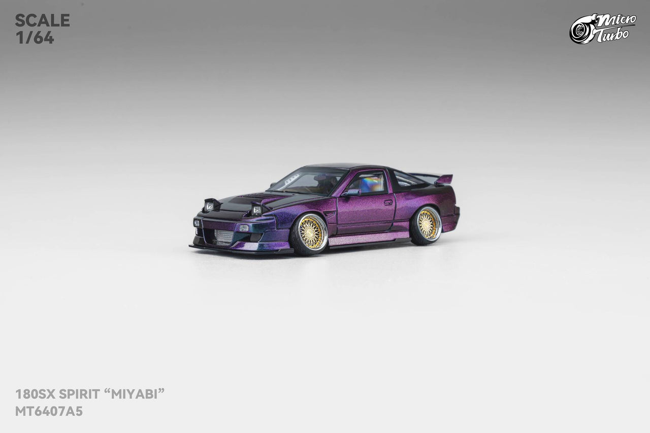 Micro Turbo 1:64 Custom Rocket Bunny Nissan 180SX - Purple GMHS Special Edition