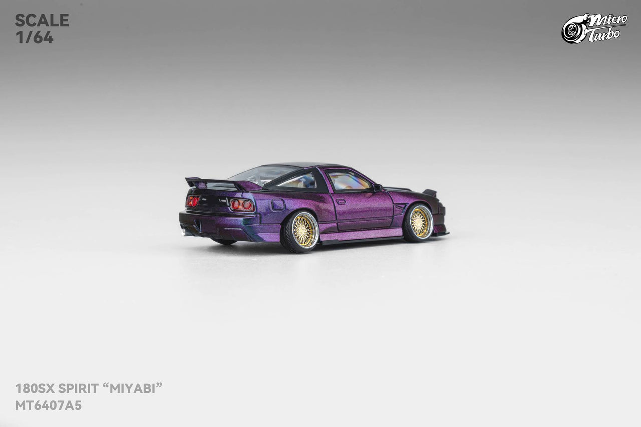 Micro Turbo 1:64 Custom Rocket Bunny Nissan 180SX - Purple GMHS Special Edition