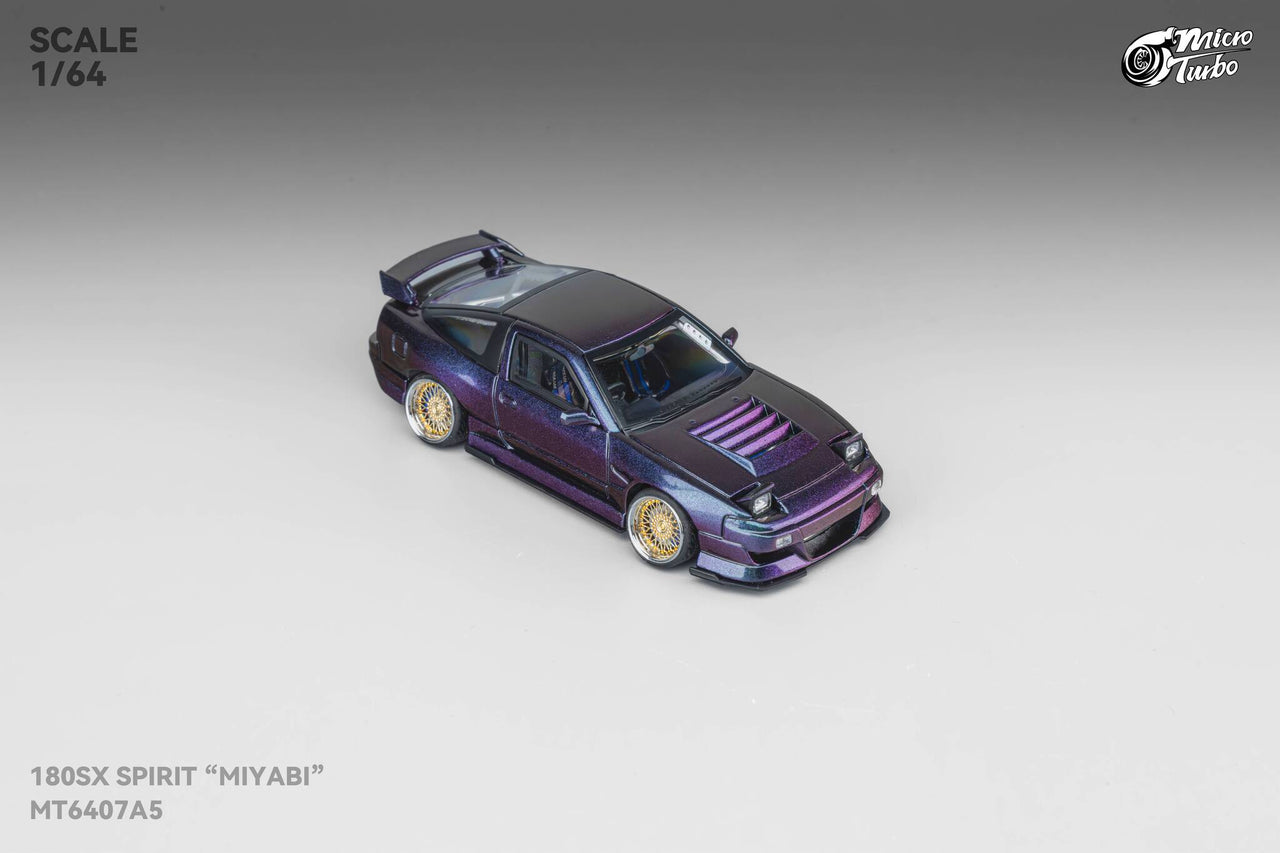 Micro Turbo 1:64 Custom Rocket Bunny Nissan 180SX - Purple GMHS Special Edition