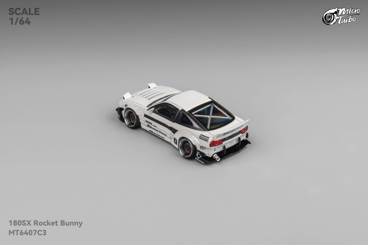 Micro Turbo 1:64 Custom Rocket Bunny Nissan 180SX - White