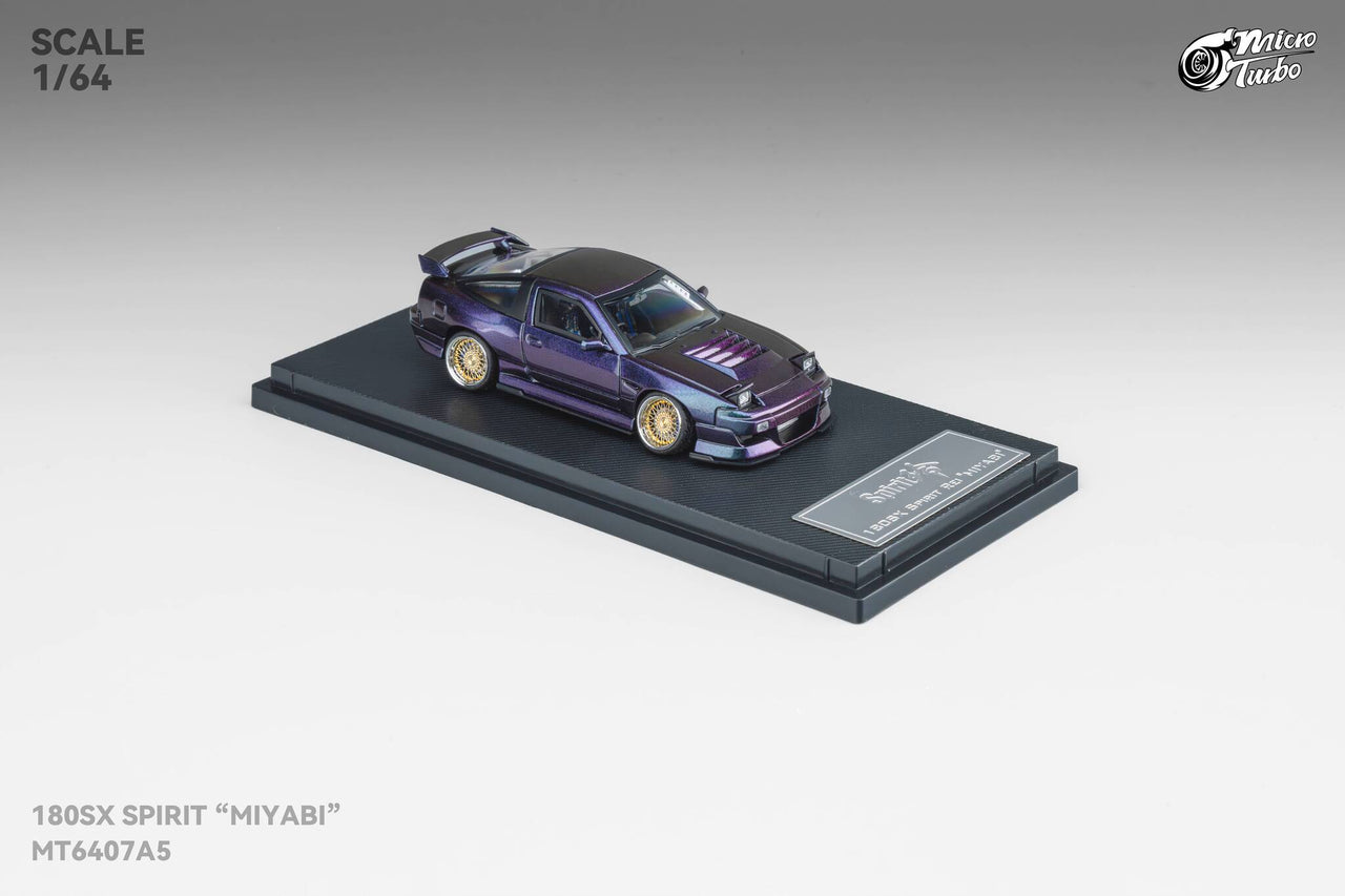 Micro Turbo 1:64 Custom Rocket Bunny Nissan 180SX - Purple GMHS Special Edition