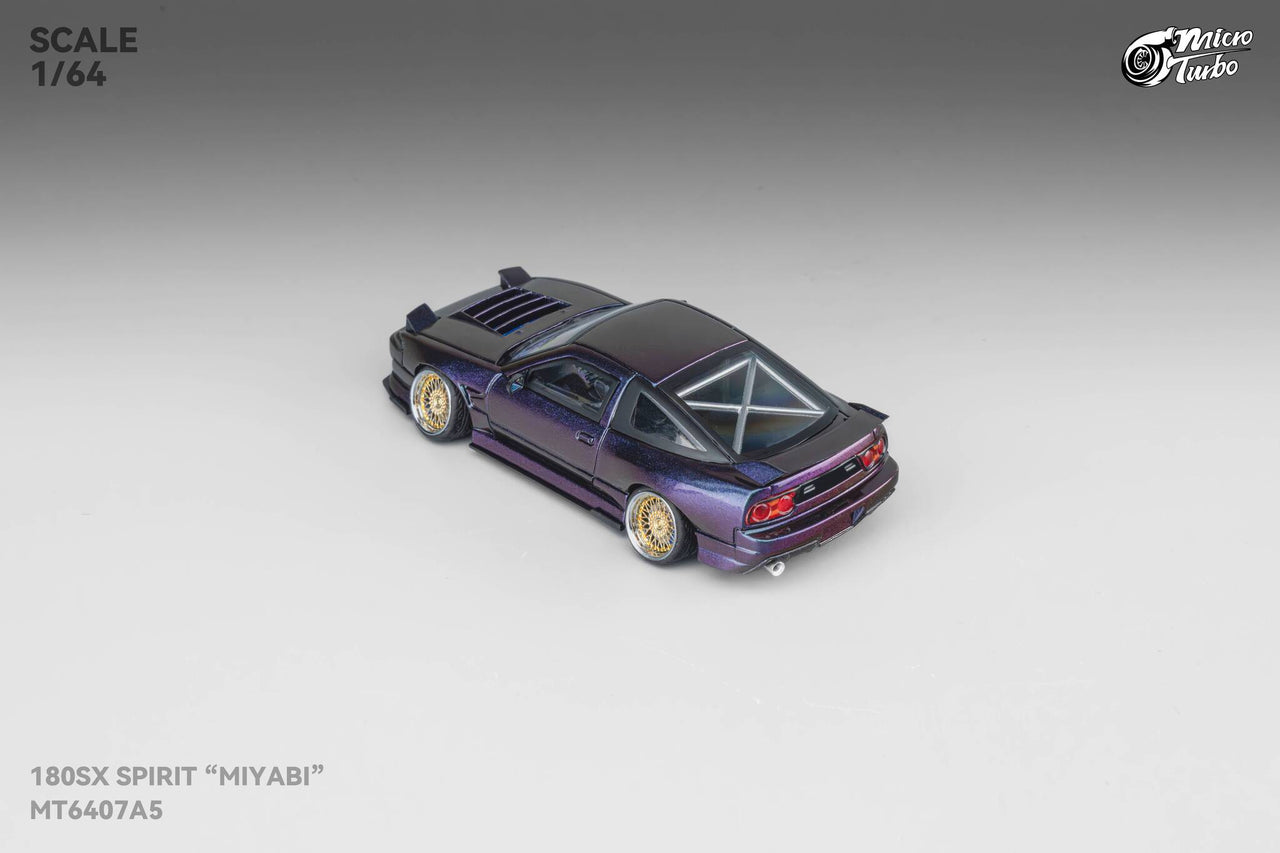 Micro Turbo 1:64 Custom Rocket Bunny Nissan 180SX - Purple GMHS Special Edition