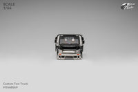 Thumbnail for Micro Turbo 1:64 LBWK Custom Flat Bed Tow Truck Black Chrome