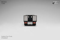 Thumbnail for Micro Turbo 1:64 LBWK Custom Flat Bed Tow Truck Black Chrome