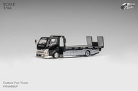 Thumbnail for Micro Turbo 1:64 LBWK Custom Flat Bed Tow Truck Black Chrome