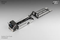 Thumbnail for Micro Turbo 1:64 LBWK Custom Flat Bed Tow Truck Black Chrome