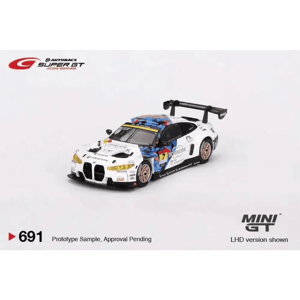 Mini GT 1:64 BMW M4 GT3 #7 M Team Studie x CRS 2023 SUPER GT SERIES Japan Exclusive MGT00691-L